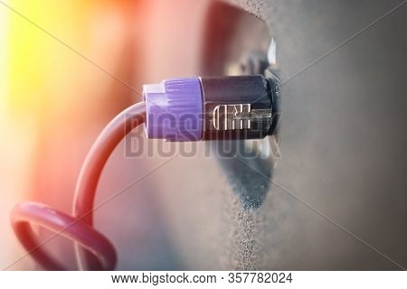 Big Black Speaker Outdoor With Speakon Cable Rear And Connector