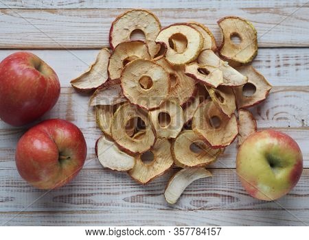 Background For Medicine And Catering. The Use Of Dried Fruits And Vegetables. Dried Apple Chips And 