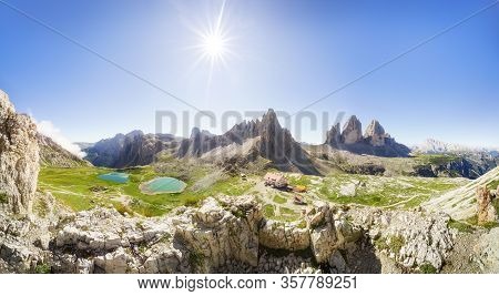 Traveling To Tre Cime Di Lavaredo In Alps In Summer