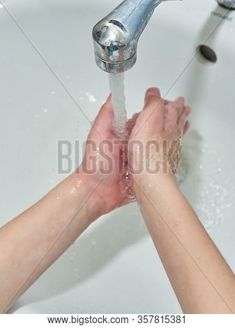 Wash Hands With Soap. Coronavirus Protect. Covid-2019 Prevention