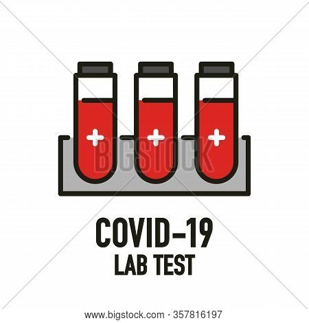 Covid-19 Lab Test Icon Design Concept. Novel Coronavirus (2019-ncov). World Health Organization Who 