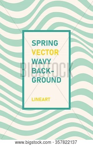 Abstract Wavy Line Art Background. Vector Wavy Striped Background