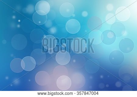 Abstract Underwater Illustration. Nice Abstract Gradient Blue White Lightening Bokeh Background With