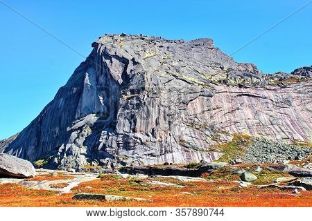 Rock In The Form Of A Human Head, Sleeping Sayan, Yergaki Nature Park