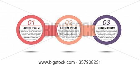 Color Infographic For 3 Steps, Stage Or Level To Illustrate A Business Plan, Reporting, Development 