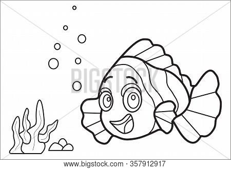 Fish Coloring Book In The Sea For Children