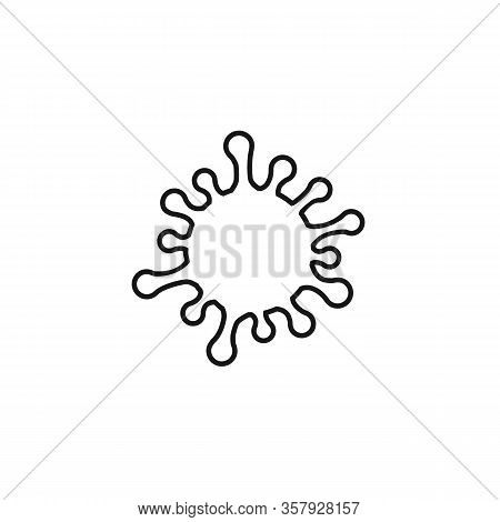 Virus, Microbe, Bacterium Line Bicon Isolated On White. Vector Line Icon