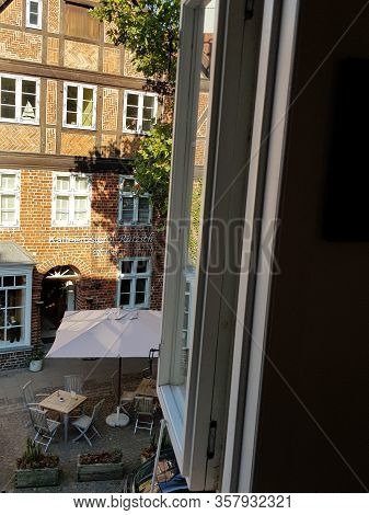 Luenburg, Lower Saxony, Germany - July 28, 2018:\n\nluenburg - Julli 27, 2018:\nview From A Hotel Wi