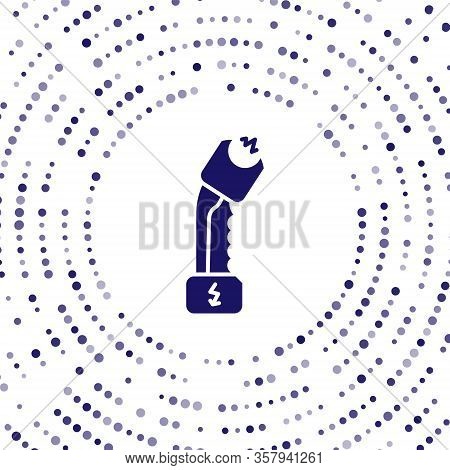 Blue Police Electric Shocker Icon Isolated On White Background. Shocker For Protection. Taser Is An 
