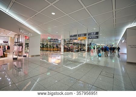 MUNICH, GERMANY - CIRCA JANUARY, 2020: interior shot of Munich Airport.