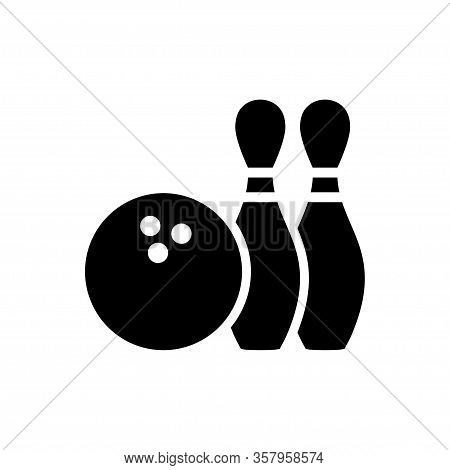 Bowling And Pin Icon Vector Template Design Trendy