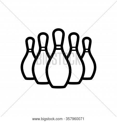 Bowling And Pin Icon Vector Template Design Trendy
