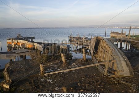 View Of The Santa Gilla Pond, Cagliari