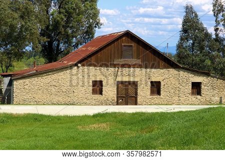 March 25, 2020 In Chino, Ca:  Historical Adobe Pueblo Built In 1852 Which Has Ben Renovated To Its O