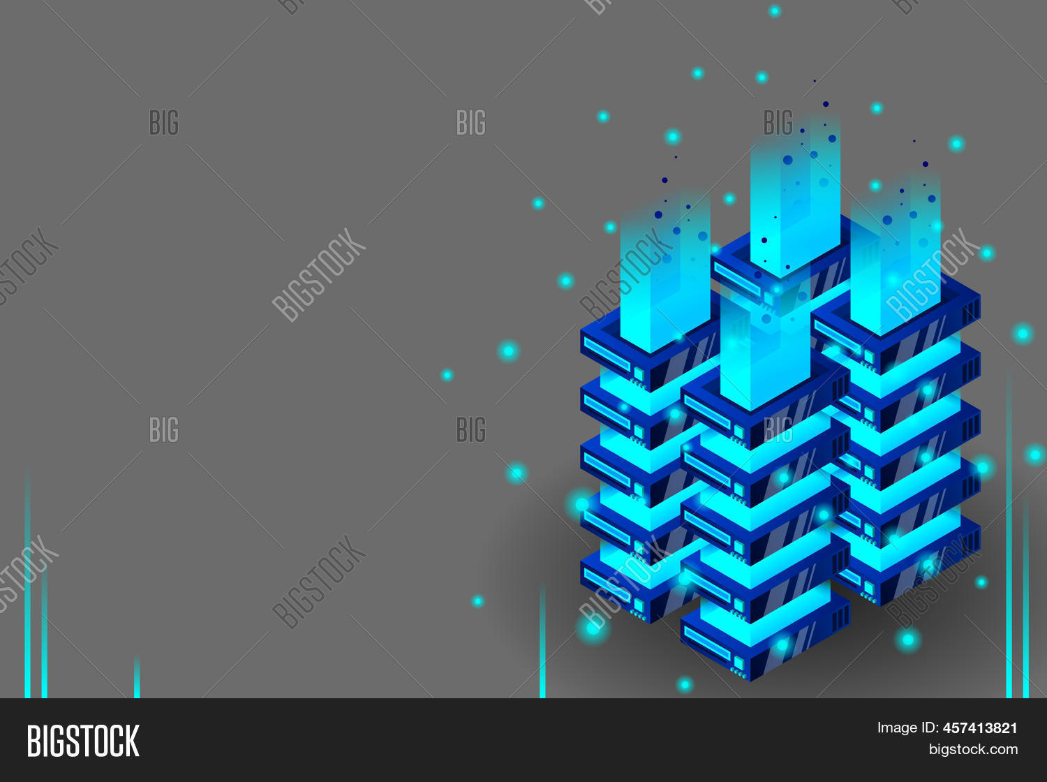 Server Room Isometric Vector & Photo (Free Trial) | Bigstock