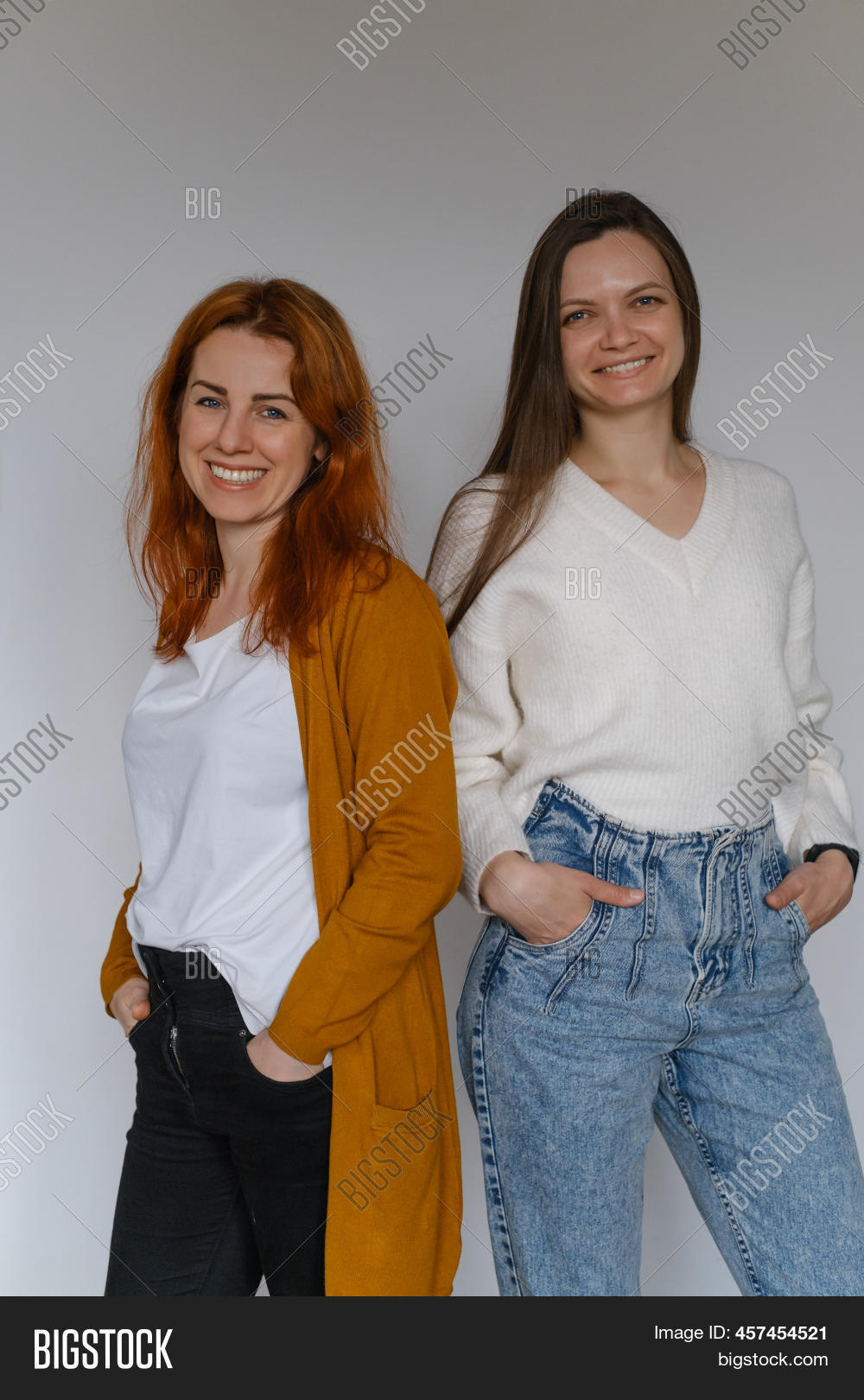 Happy Two Women Their Image & Photo (Free Trial) Bigstock