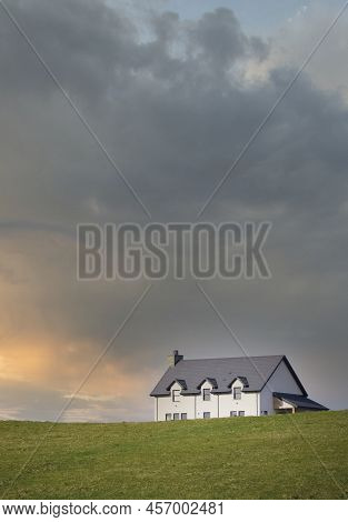 Single House Alone In Countryside For Peaceful Living And Mindfulness