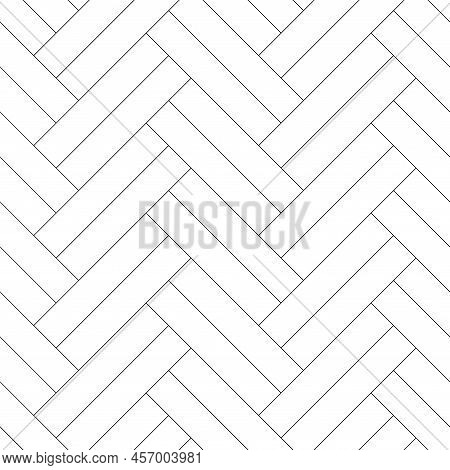 White Tiles Seamless Herringbone Pattern. Fishbone Parquet. Ceramic Or Stone Material, Zig Zag Brick