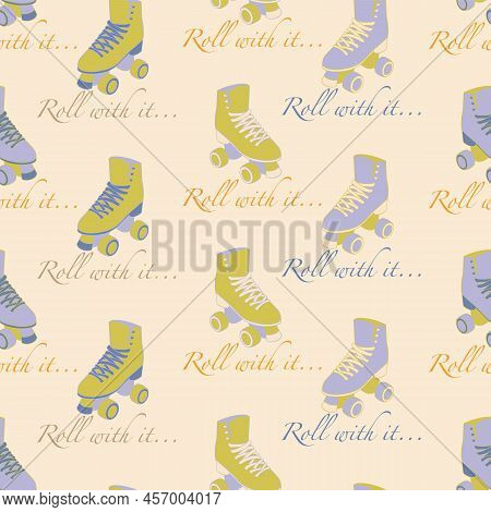 Roll With It Repeat Pattern Vector Background Print