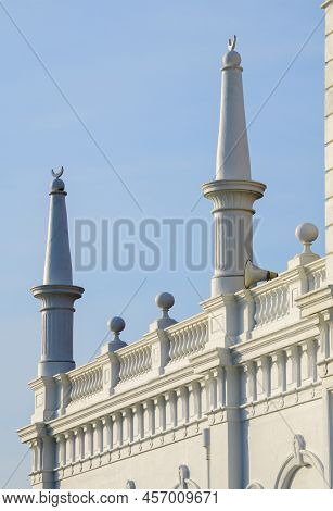 Meeran Jumma Masjid Mosque Building Exterior Top Photograph.