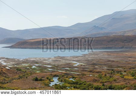 Spandaryan Reservoir On The Vorotan River, Syunik Region In Armenia
