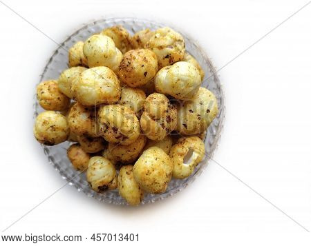 Fox Nuts Also Are Known As Makhana. Lotus Seeds. Masala Or Spicy Foxnuts.