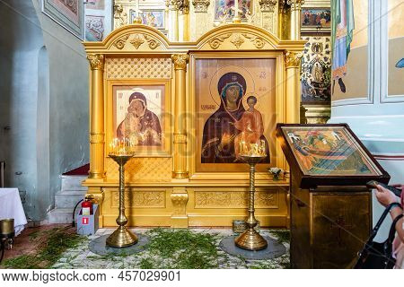 Kolomna, Russia - June 11, 2022: Main Icons In Assumption (uspenskiy) Cathedral Of Kolomna Kremlin I