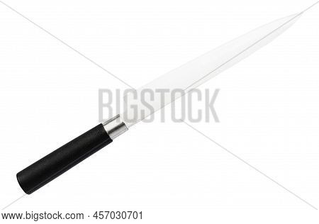 All-purpose Knife With Plastic Handle Isolated On White Background
