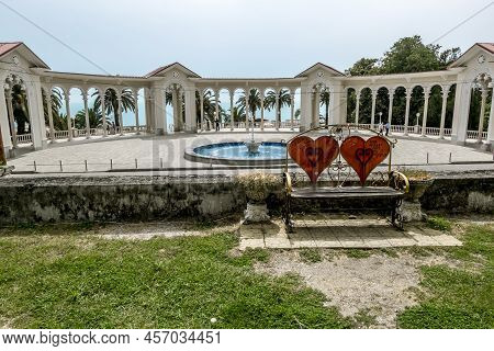 Colonnade Is The Main Attraction Of The City Of Gagra.