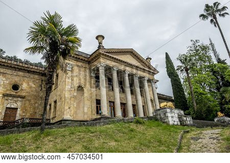 Winter Abandoned Theatre  In Gagra, Abkhazia, Caucasus