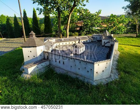 Kamianets-podilskyi, Ukraine. Mock Up Of Medzhybizh Fortress. Small Copy Of The Medzhybizh Castle.