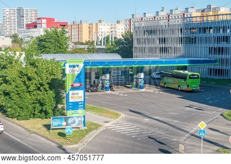 Bratislava, Slovakia - May 31, 2022: Omv Gas Station. Omv (english: Austrian Mineral Oil Administrat
