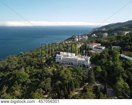 Aerial View Of Livadia Palace - Located On The Shores Of The Black Sea In The Village Of Livadia In 