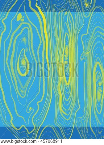 Yellow Elements On A Blue Background. For Poster, Web, Landing Page, Cover, Announcement, Greeting, 