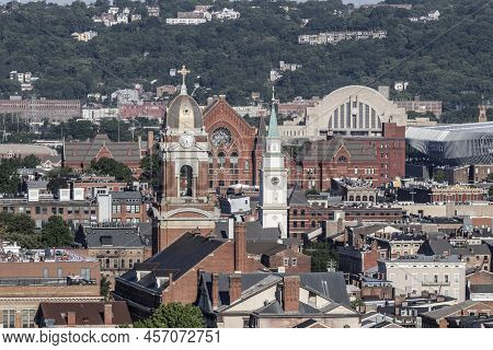 Cincinnati - Circa June 2022: Cincinnati West End And Over-the-rhine Districts Including The Music H