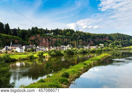 Panoramic Aerial View Of Trier In A Beautiful Summer Day, Germany