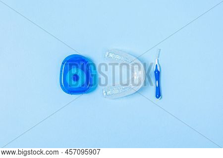 An Indispensable Set For Deep And Thorough Cleaning Of The Oral Cavity. Equipment For Cleaning Brace