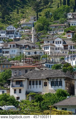 View At The Town Of Gjirokastra On Albania