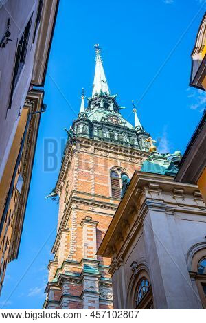 The German Church, Swedish: Tyska Kyrkan, Aka St. Gertrudes Church In Old Town Of Stockholm, Sweden.