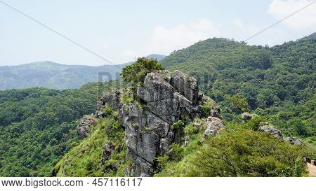 Tourists Hiking In Ooty To Enjoy The Sightseeing Place Needle Rock View Point Or Suicide Point. Best