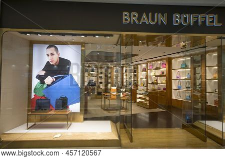 Kuala Lumpur, Malaysia - Jun 07, 2022: Braun Buffel Entrance Store In Suria Klcc Shopping Mall In Ku