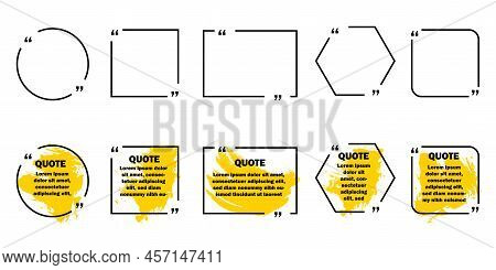 Modern Frames Quotes. Modern Cartoon Template. Dialog, Chat Speech Bubble. Vector Illustration. Stoc