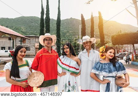 Typical Dance Of Latin American Culture Called Polkas And Mazurkas From Nicaragua