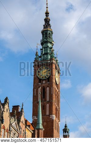 City Hall Medieval Gothic Saint Mary Cathedral Main City Hall At Dlugi Targ Square Ancient Architect