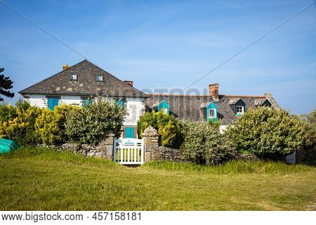 Old House On Chausey Island In Brittany, France