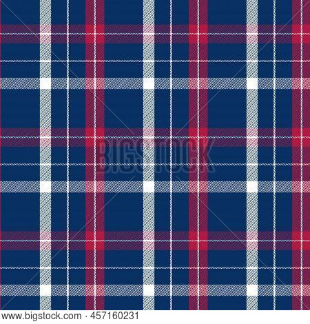 Plaid Seamless. Pastel Gingham Pattern. Background For Memory Day, Independens Usa. Wallpaper, Blank