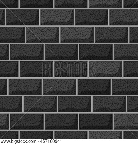 Seamless Black Brick Wall