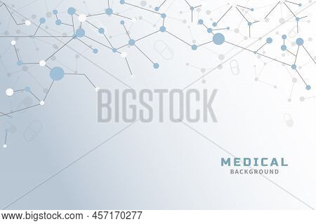 Background For Medicine, Using Dots And Lines For The Background And Writing