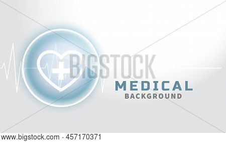 Background For Medical Topics, With The Inscription And Heart And Pulse