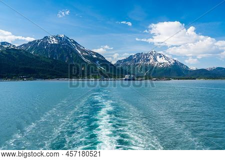 Seward, Alaska - 3 June 2022: Celebrity Millennium Cruise Ship In The Port Of Seward In Alaska Seen 